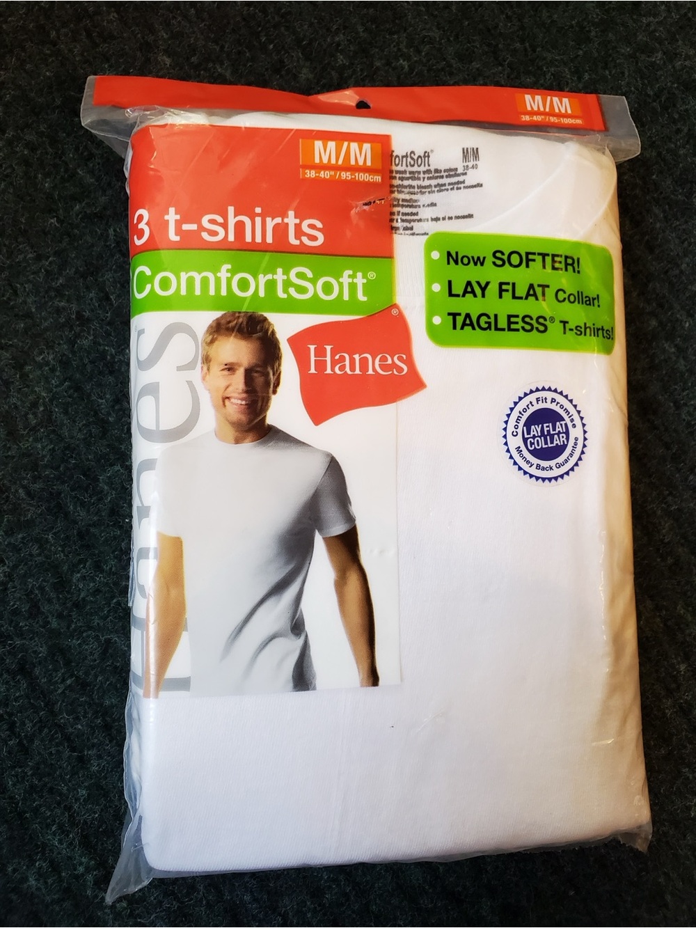 Hanes White ComfortSoft Men's Short Sleeve  T-Shirt (3-Pack)